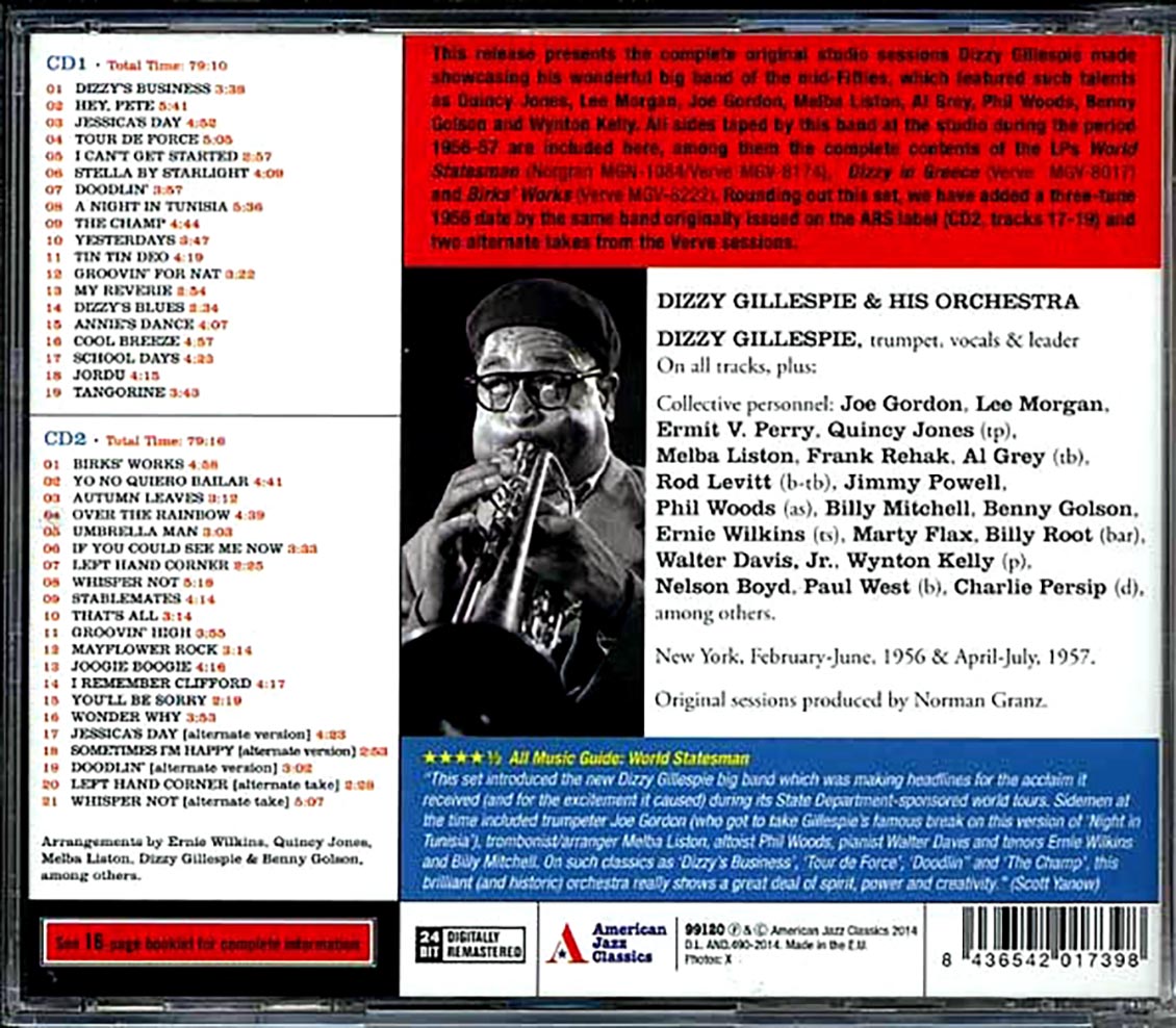 Dizzy Gillespie Big Band - The Complete 1956-57 Studio Sessions (2xCD)