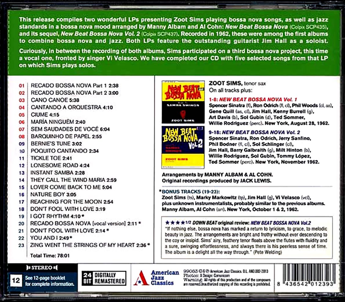 Zoot Sims - New Beat Bossa Nova Volume 1 + Volume 2