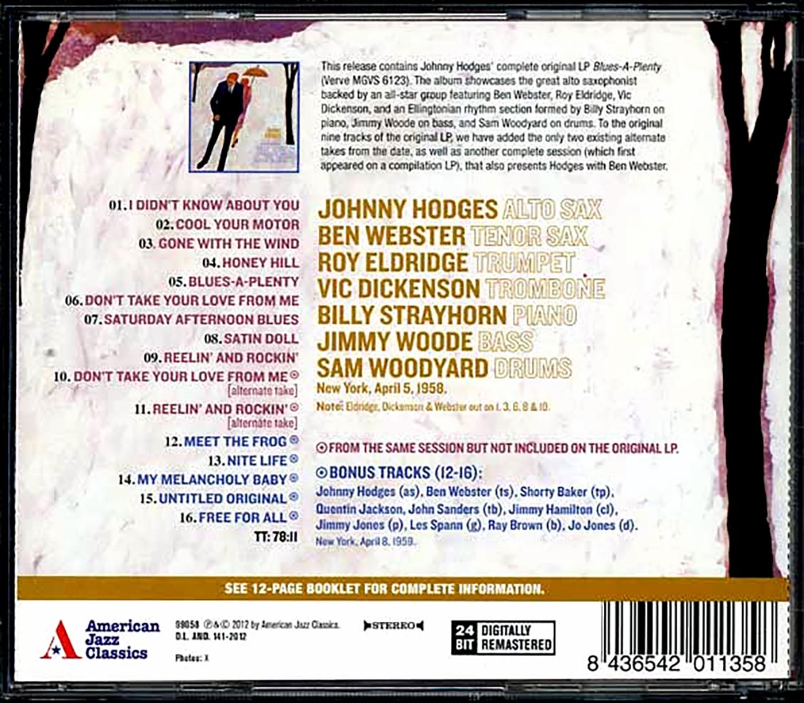 The Johnny Hodges Septet - Blues A-Plenty