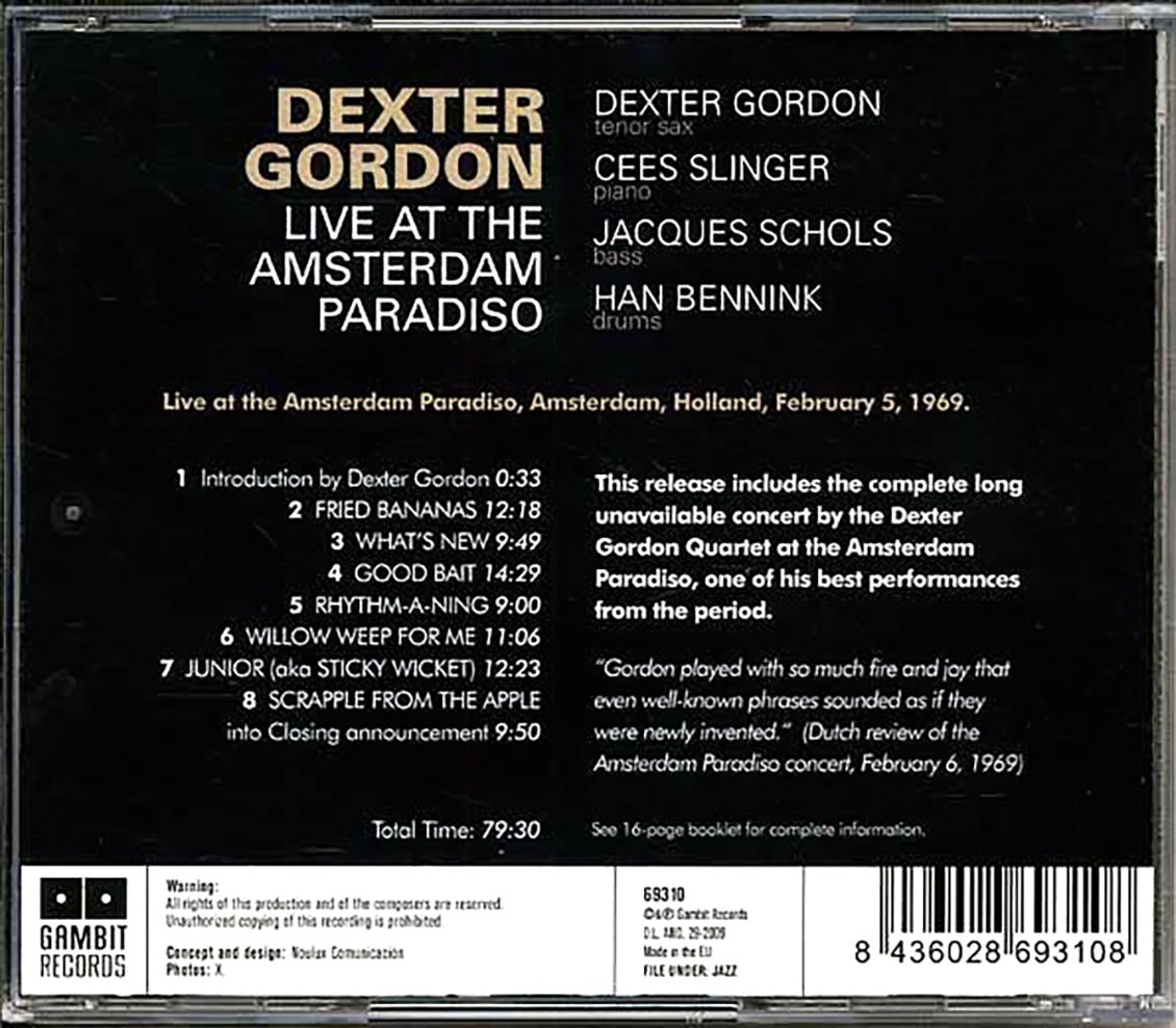Dexter Gordon - Live At The Amsterdam Paradise
