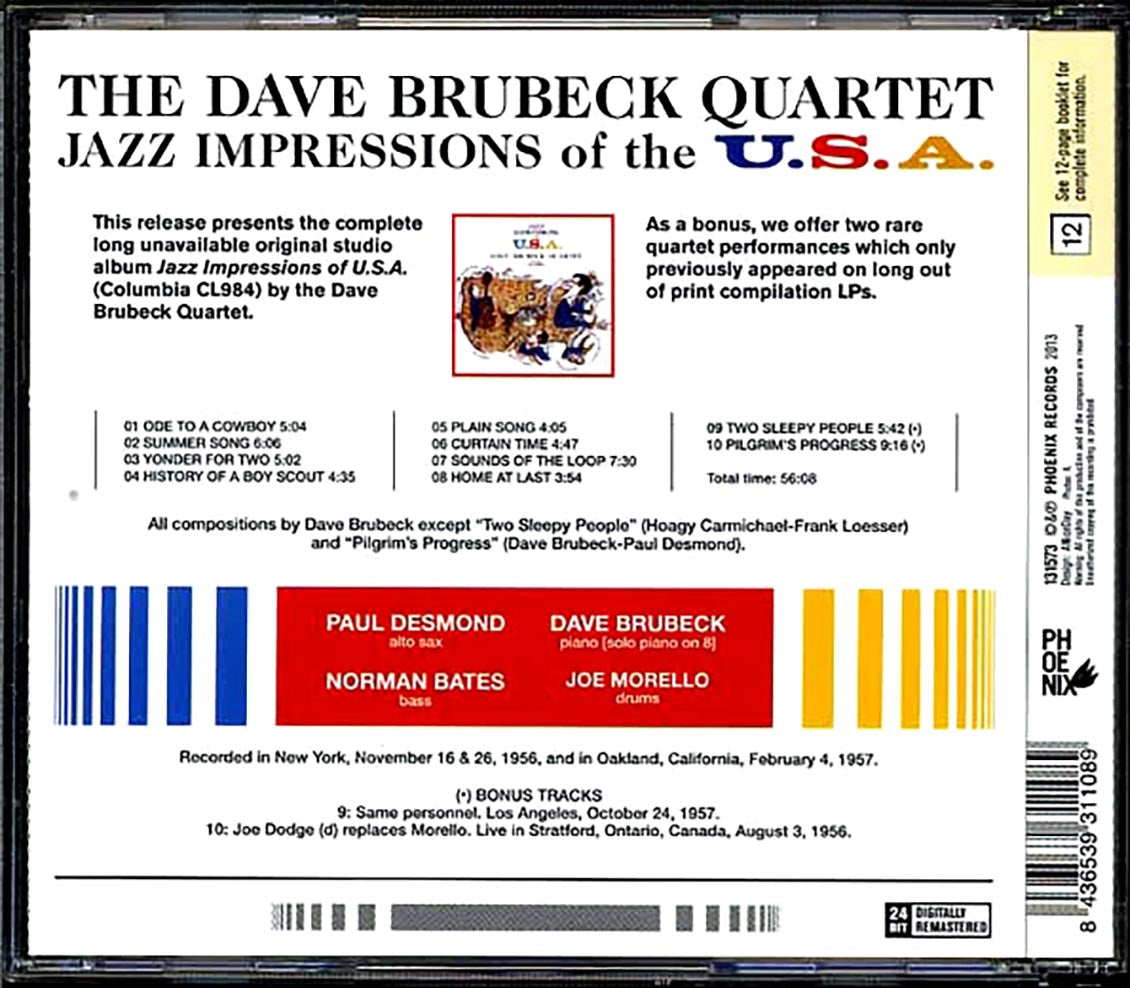 The Dave Brubeck Quartet - Jazz Impressions Of The USA