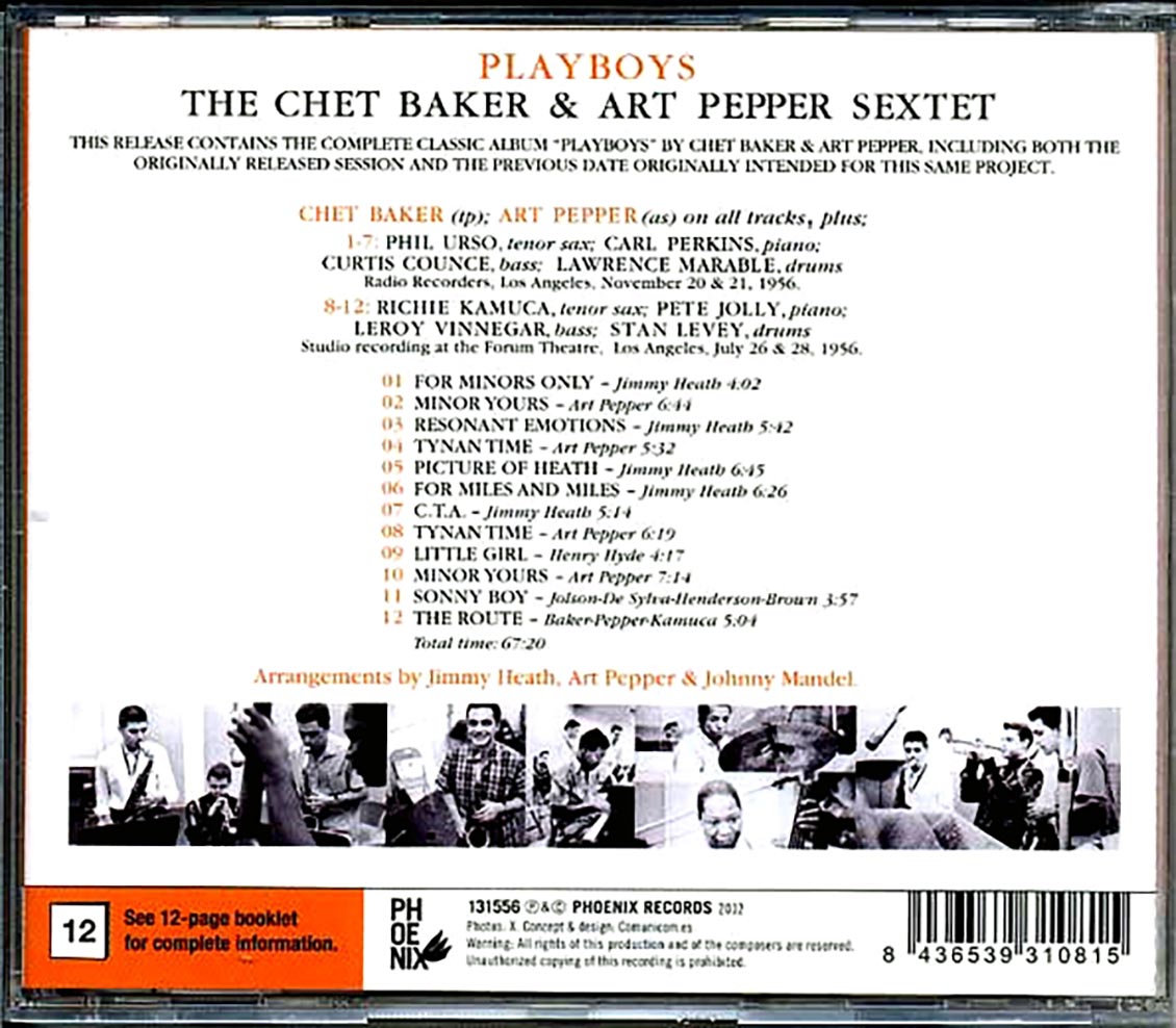 Chet Baker & Art Pepper Sextet - Playboys