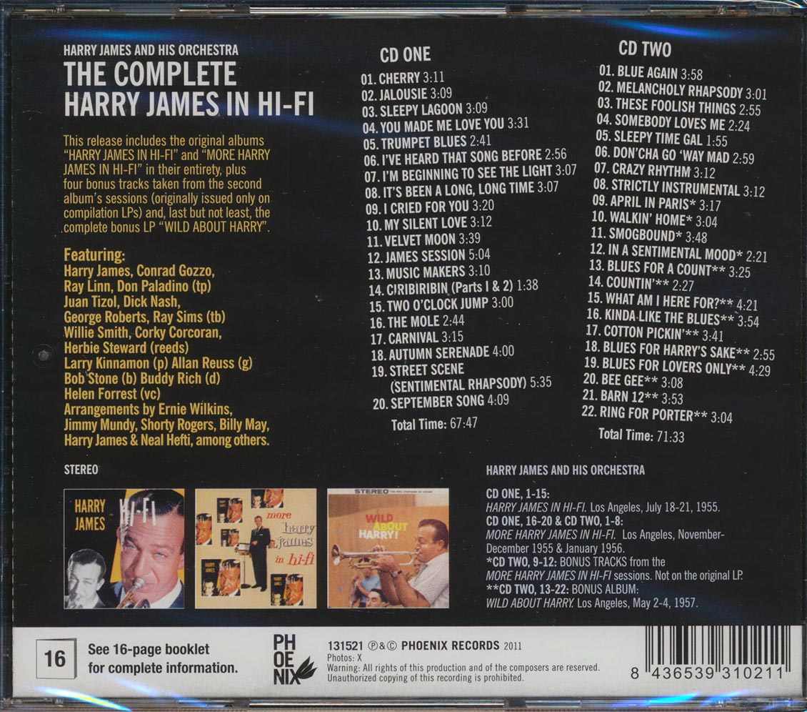 Harry James & His Orchestra - The Complete Harry James In Hi-Fi (2xCD)