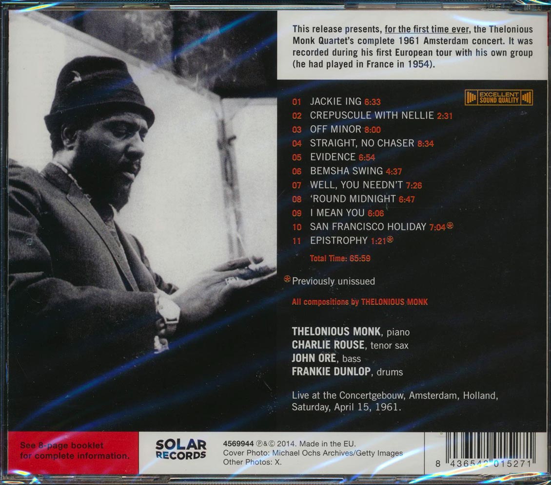 The Thelonious Monk Quartet - The Complete 1961 Amsterdam Concert