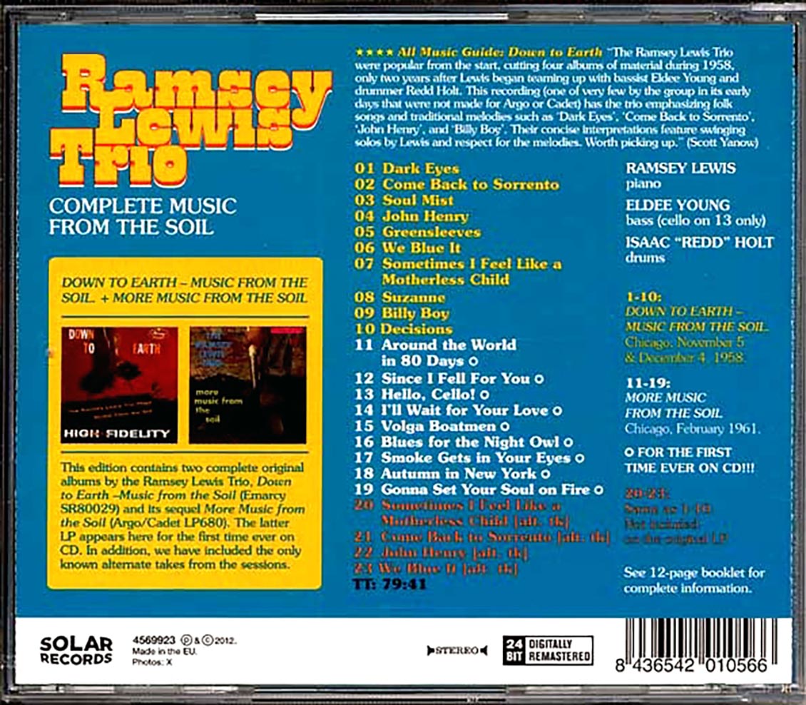 The Ramsey Lewis Trio - Down To Earth + More Music From The Soil