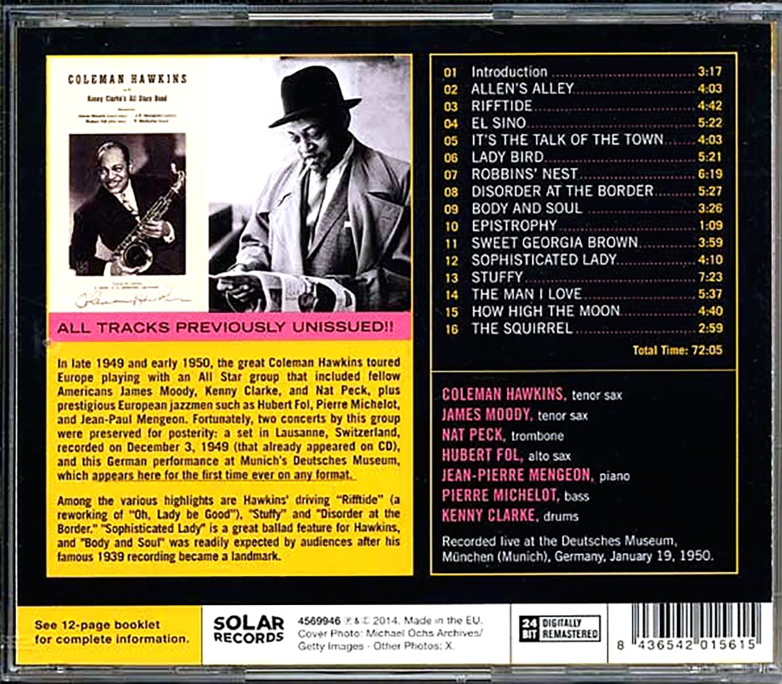 Coleman Hawkins - The Lost 1950 Munich Concert