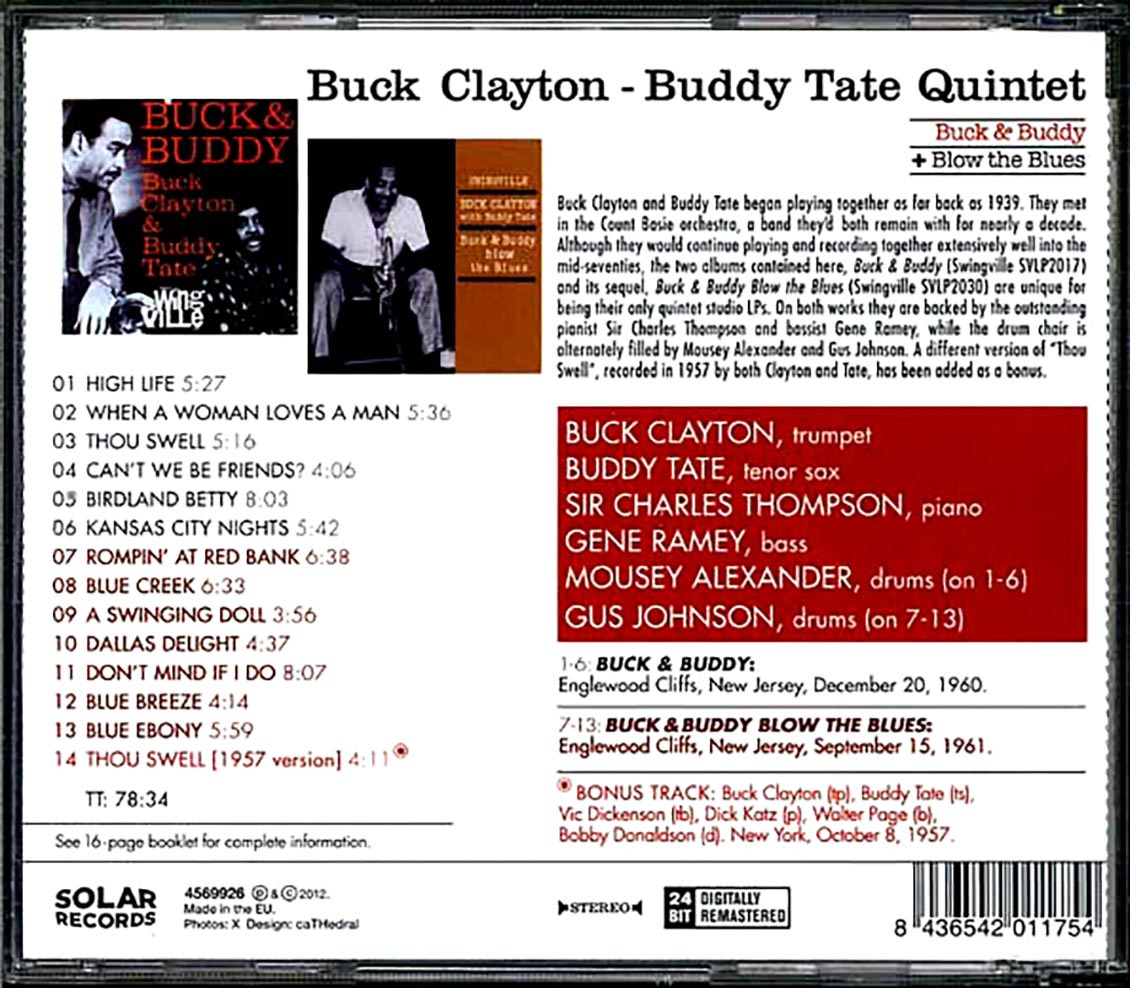 Buck Clayton & Buddy Tate Quintet - Buck & Buddy + Blow The Blues