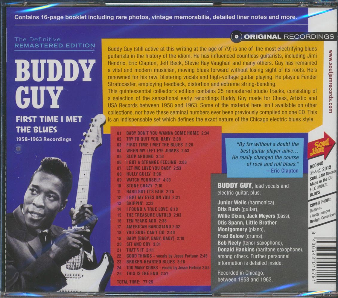 Buddy Guy - First Time I Met The Blues: 1958-1963 Recordings