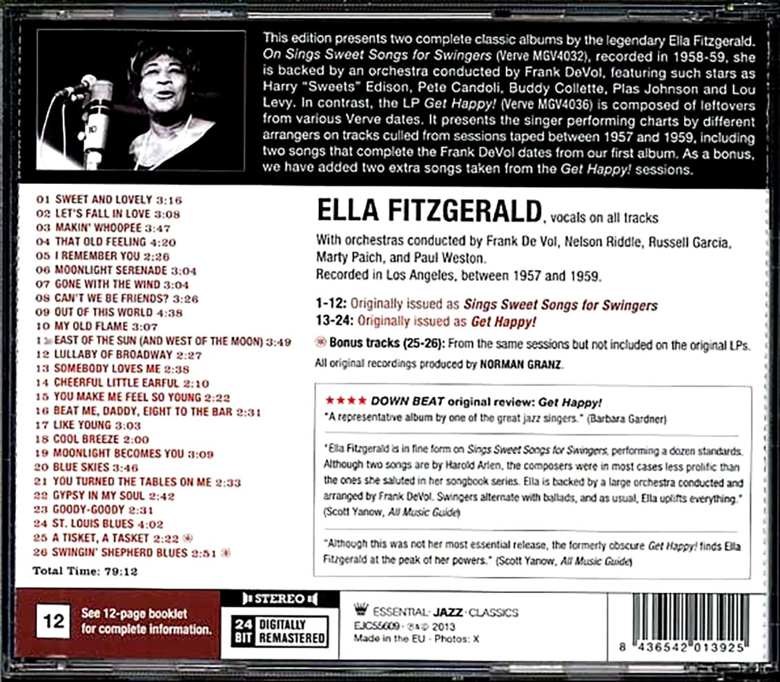 Ella Fitzgerald - Sings Sweet Songs For Swingers + Get Happy!