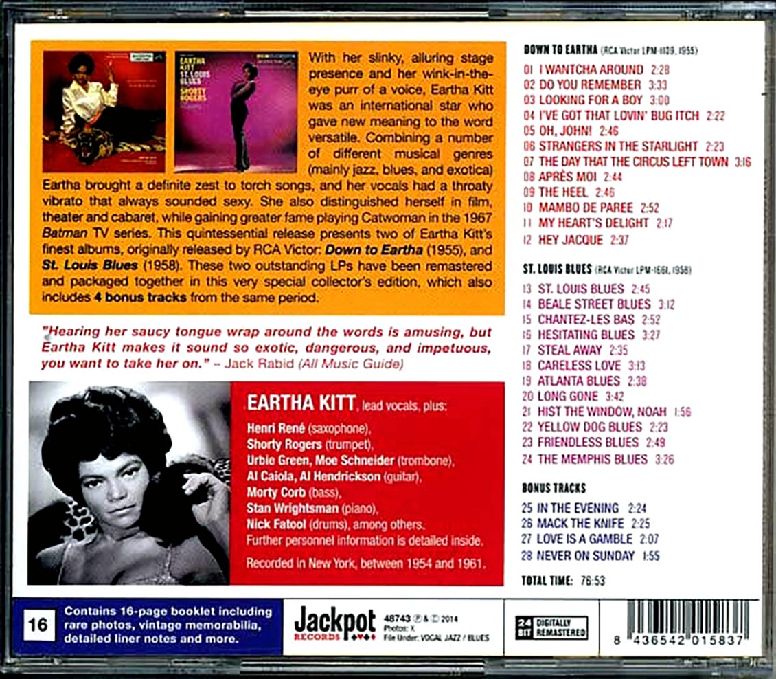 Eartha Kitt - Down To Eartha + St. Louis Blues