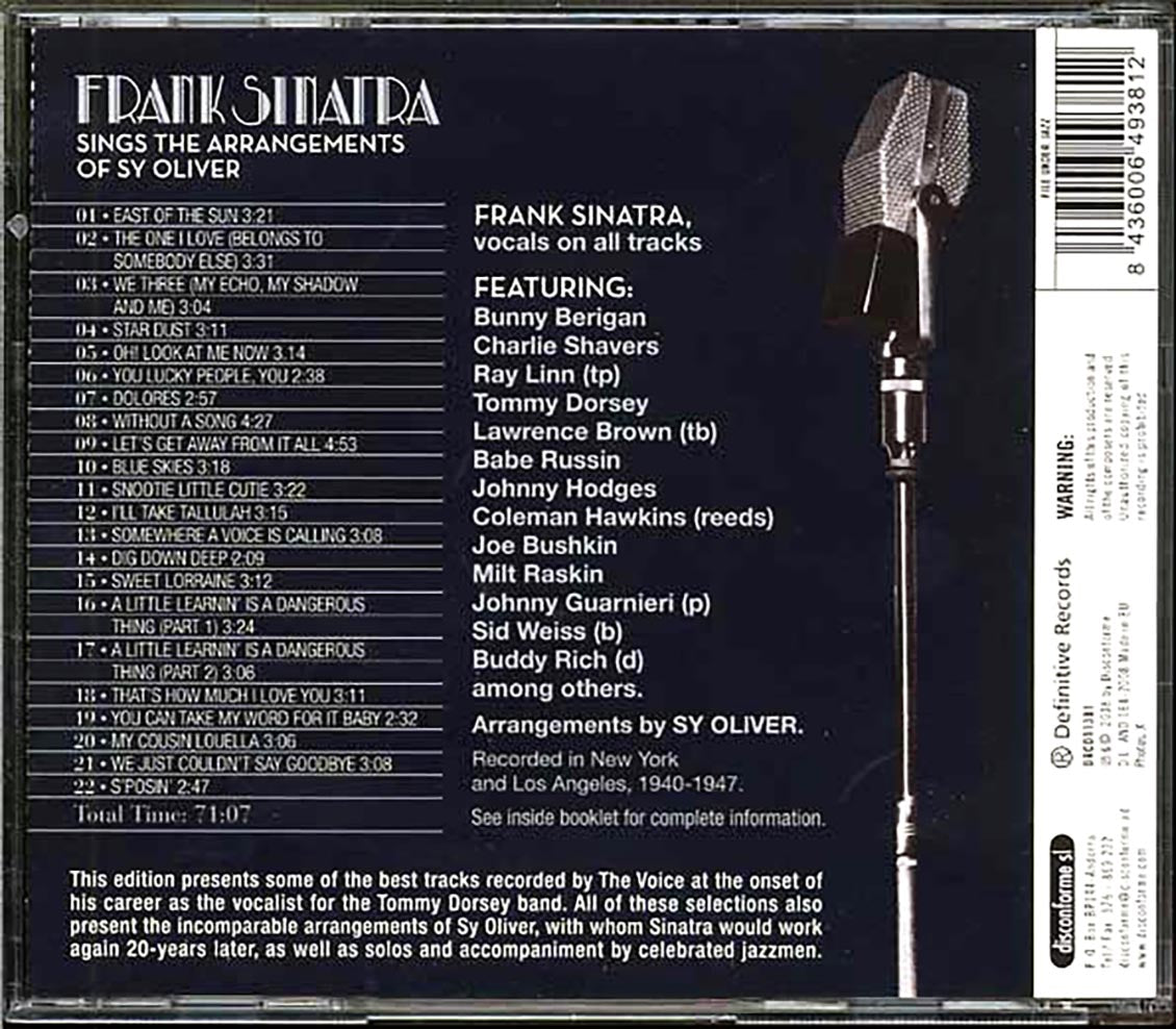 Frank Sinatra - Sings The Arrangements Of Sy Oliver
