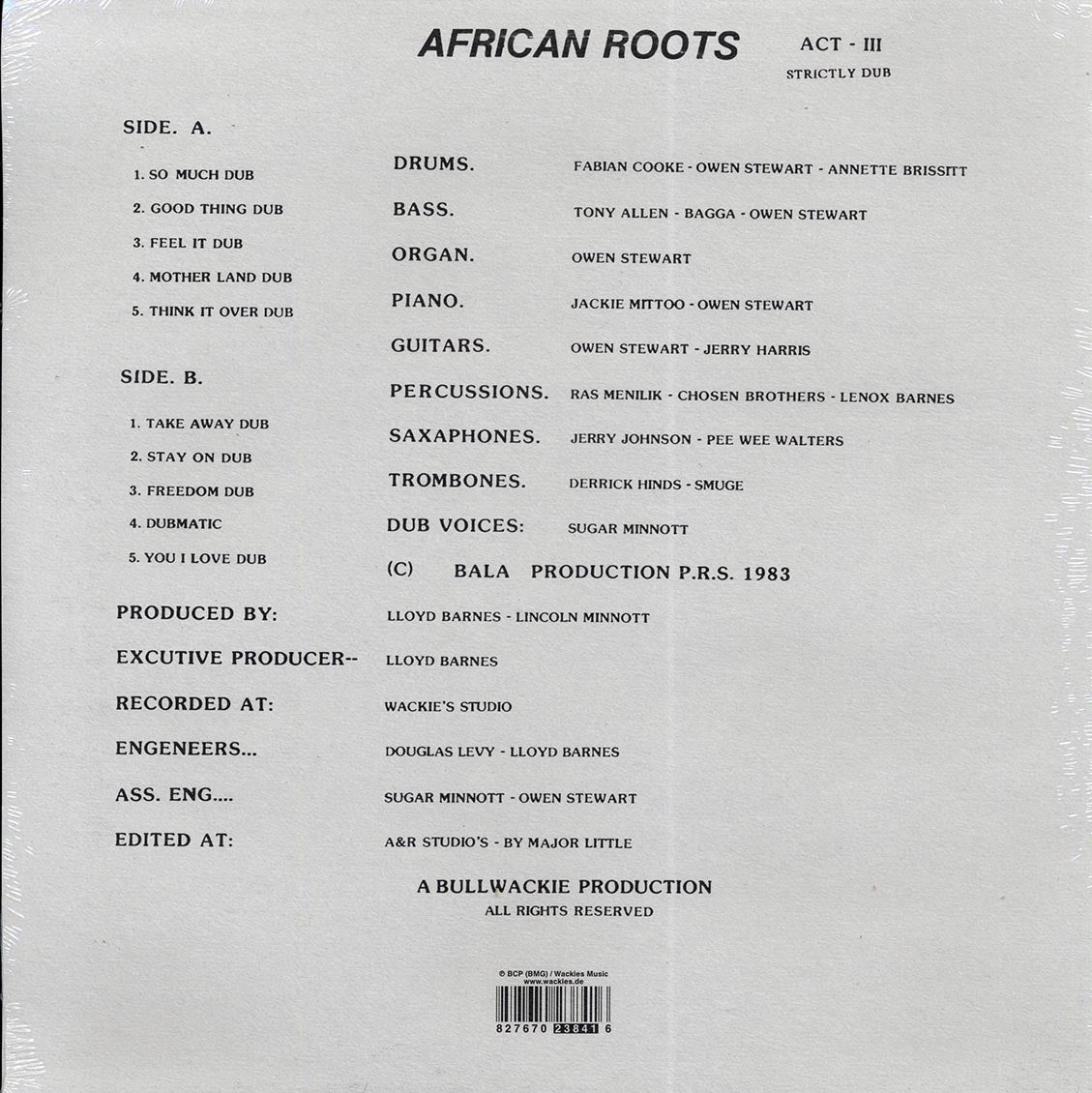 Wackie's - African Roots Act 3