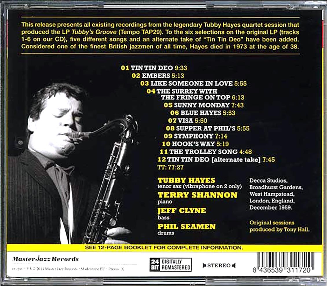 The Tubby Hayes Quartet - The Complete Tubby's Groove