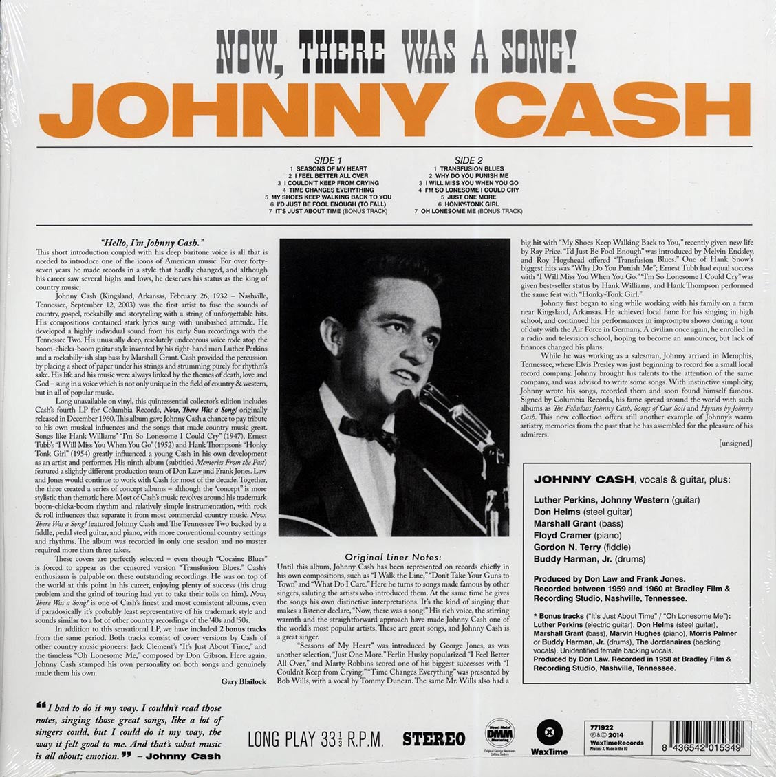 Johnny Cash - Now, There Was A Song! (+2 bonus tracks) (ltd. ed.) (180g)