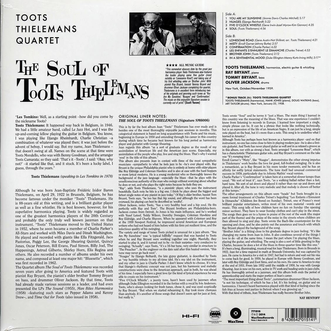 The Toots Thielemans Quartet - The Soul Of Toots Thielemans (incl. mp3) (180g)