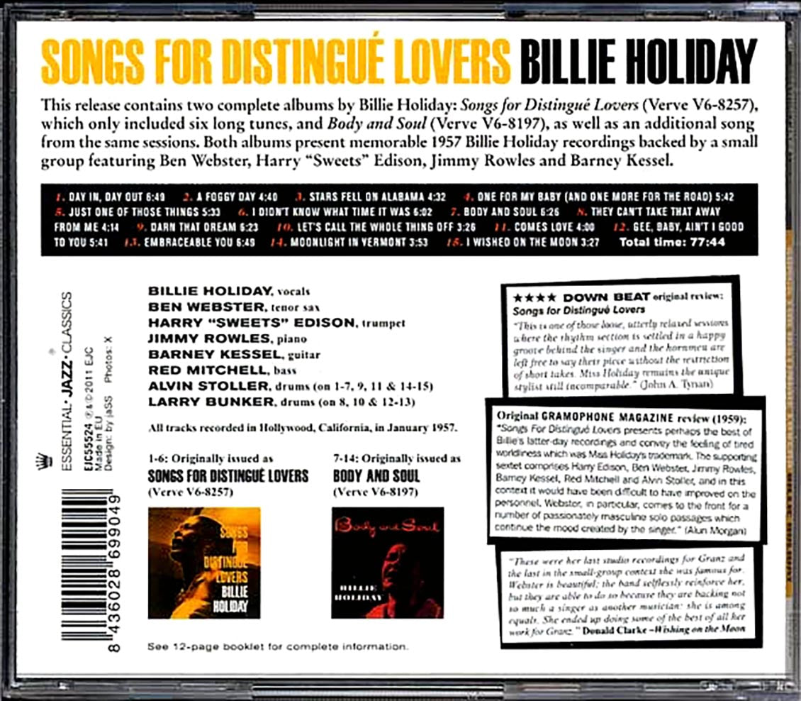 Billie Holiday - Songs For Distingue Lovers