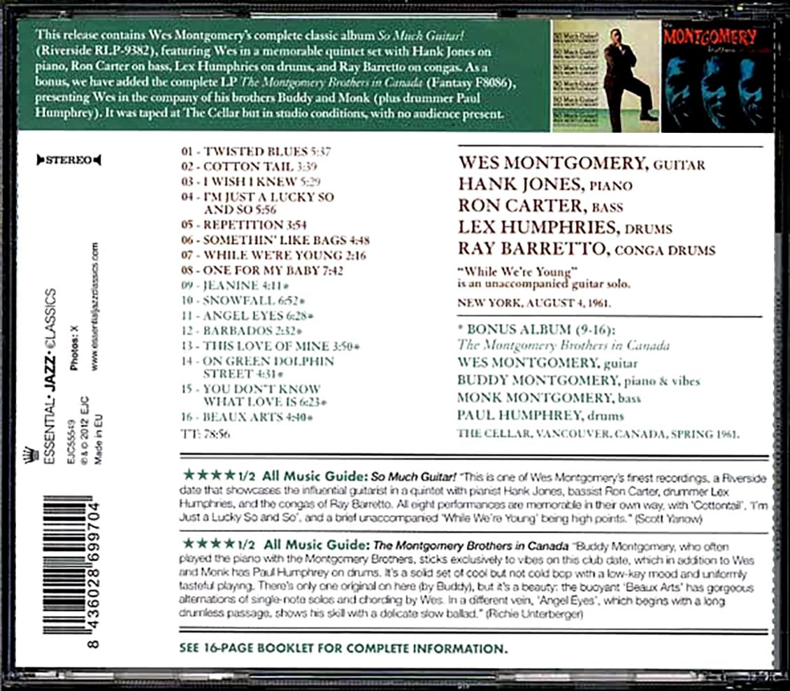 Wes Montgomery - So Much Guitar! + The Montgomery Brothers In Canada