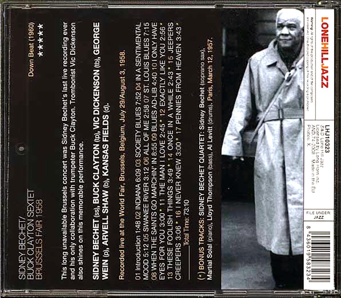 The Sidney Becht & Buck Clayton Sextet - Brussels Fair 1958