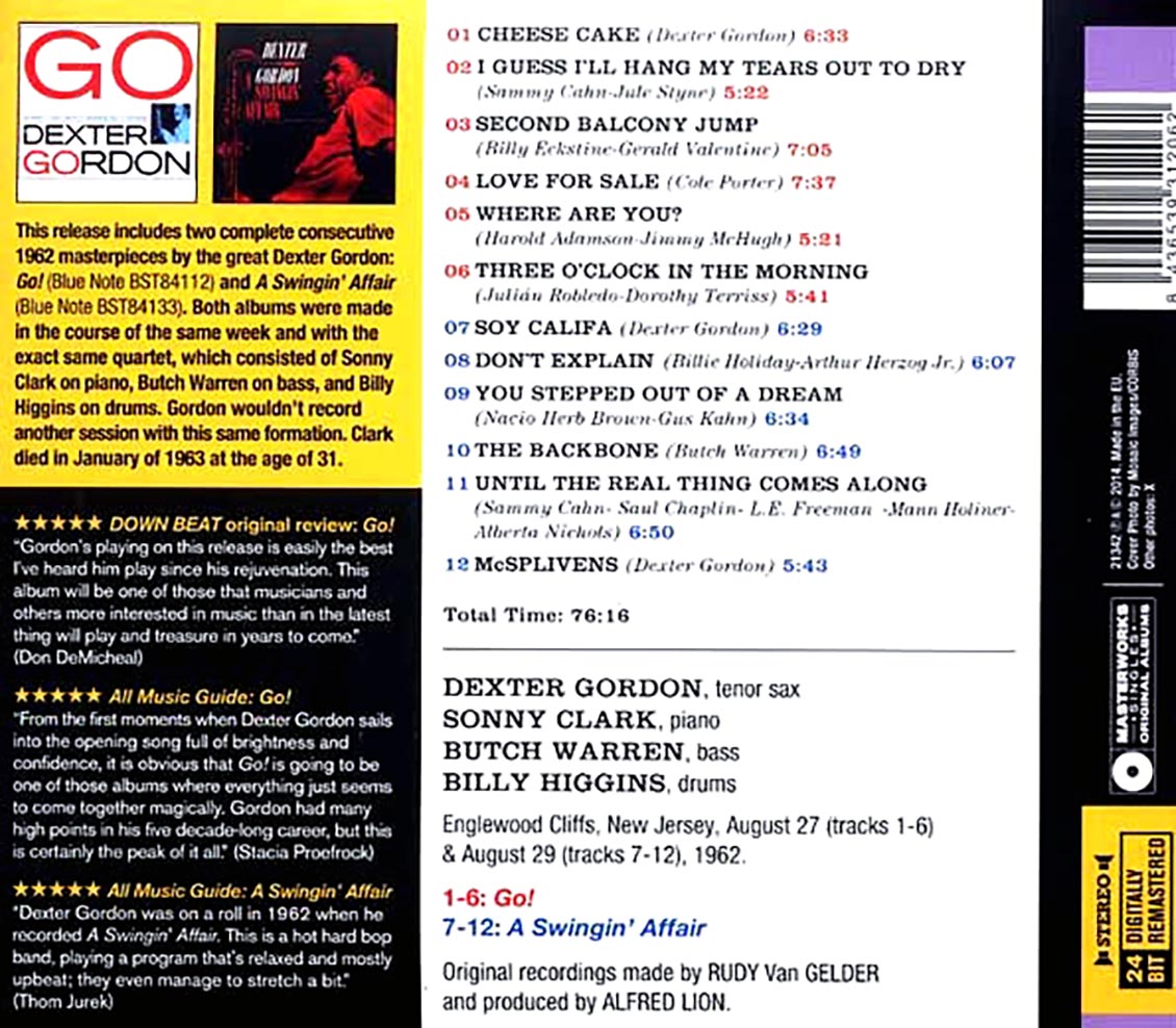 Dexter Gordon - Go + A Swingin' Affair