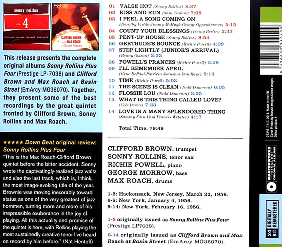 Clifford Brown, Sonny Rollins - Plus Four + At Basin Street