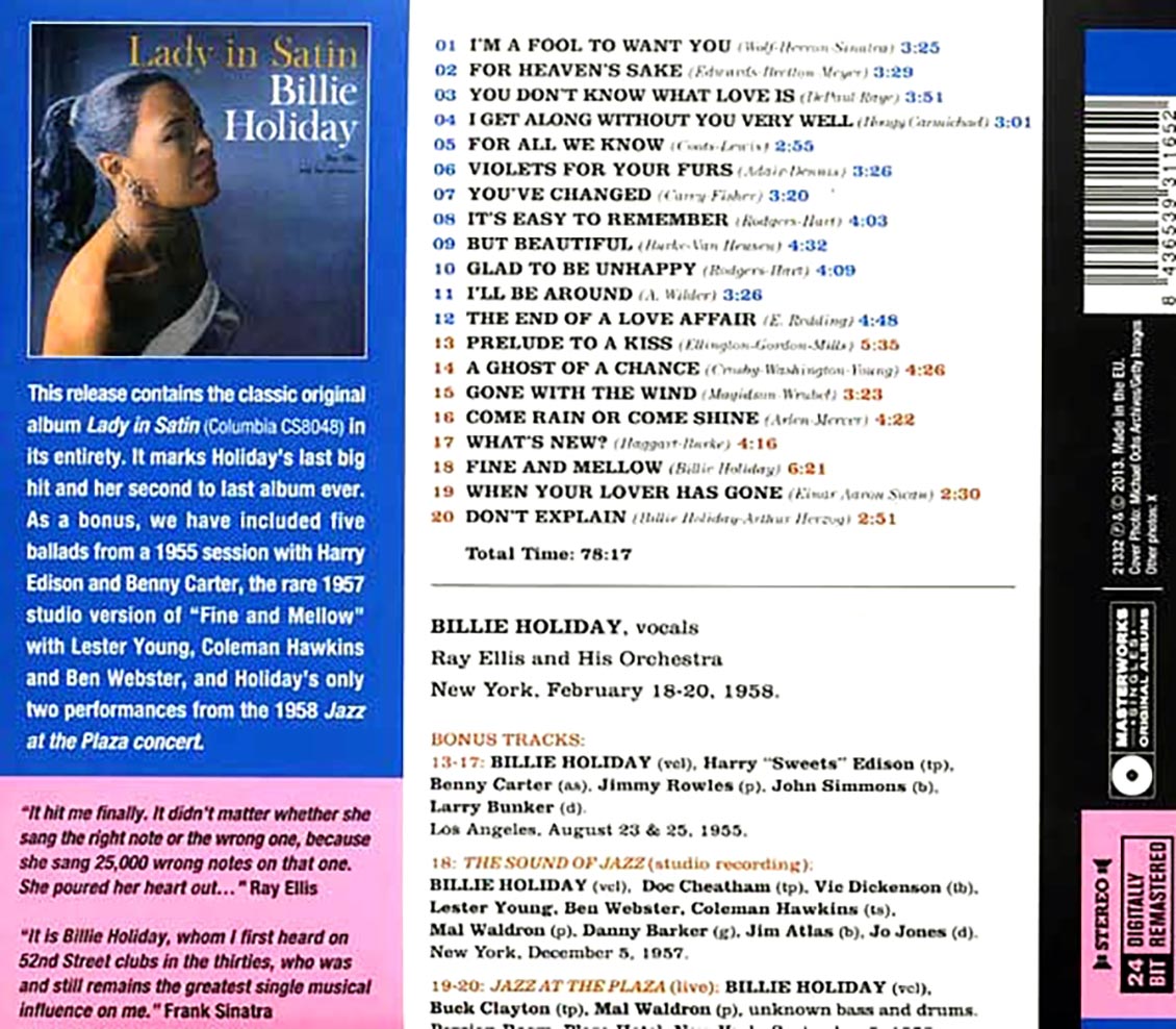 Billie Holiday - Lady In Satin