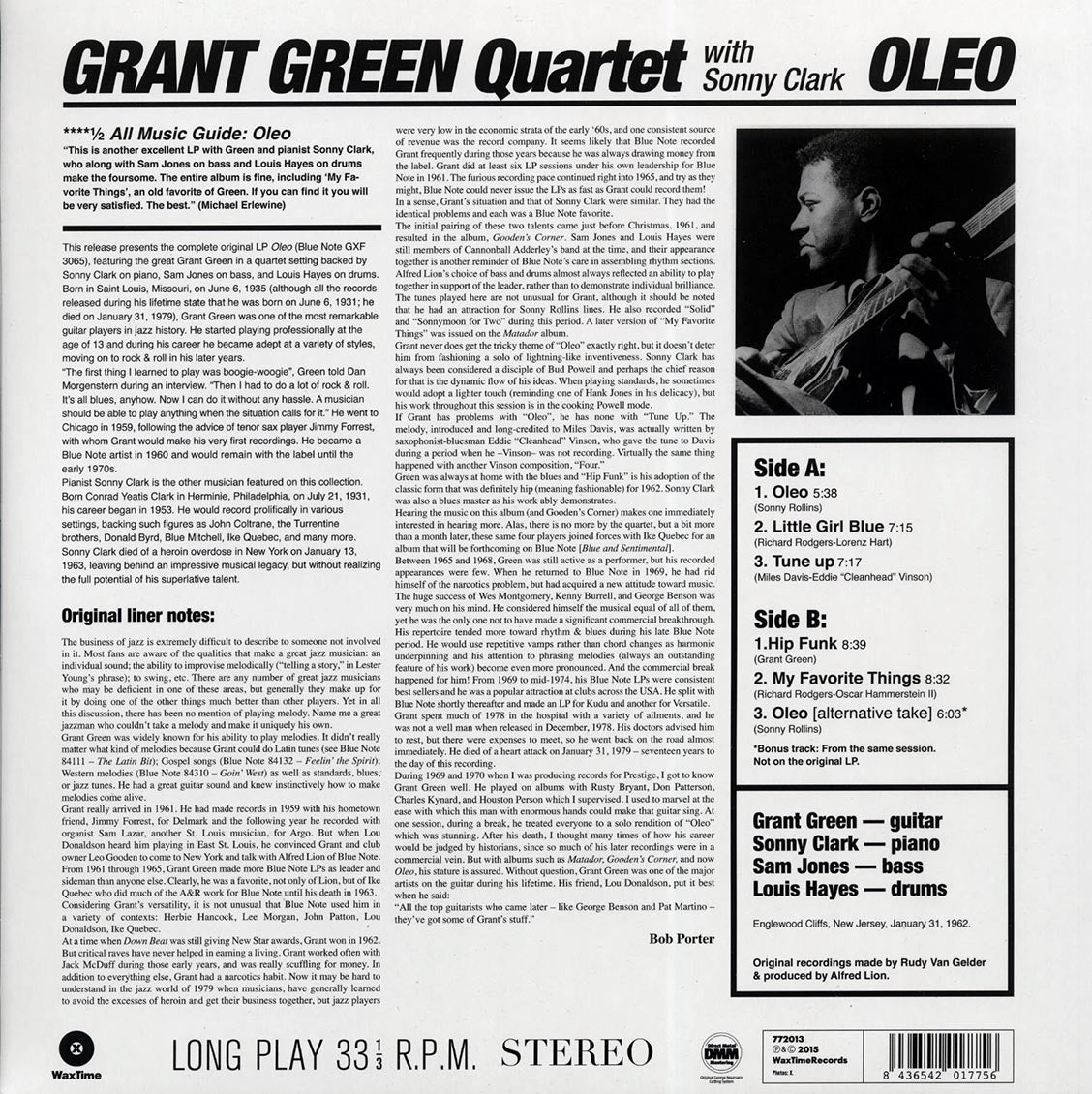 Grant Green Quartet, Sonny Clark - Oleo (incl. mp3) (180g)