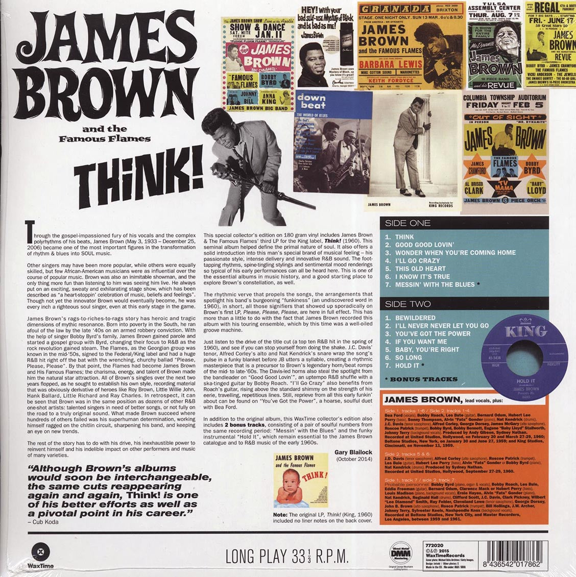 James Brown & The Famous Flames - Think (+2 bonus tracks) (ltd. ed.) (180g)