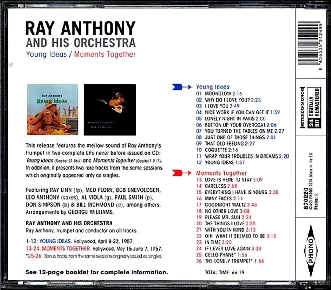 Ray Anthony & His Orchestra - Young Ideas + Moments Together
