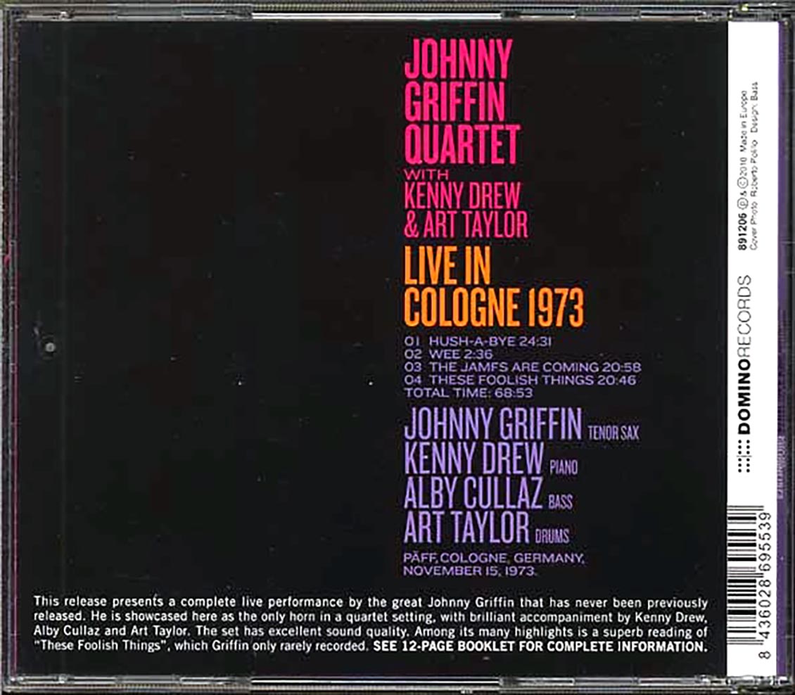 Johnny Griffin Quartet - Live In Cologne 1973