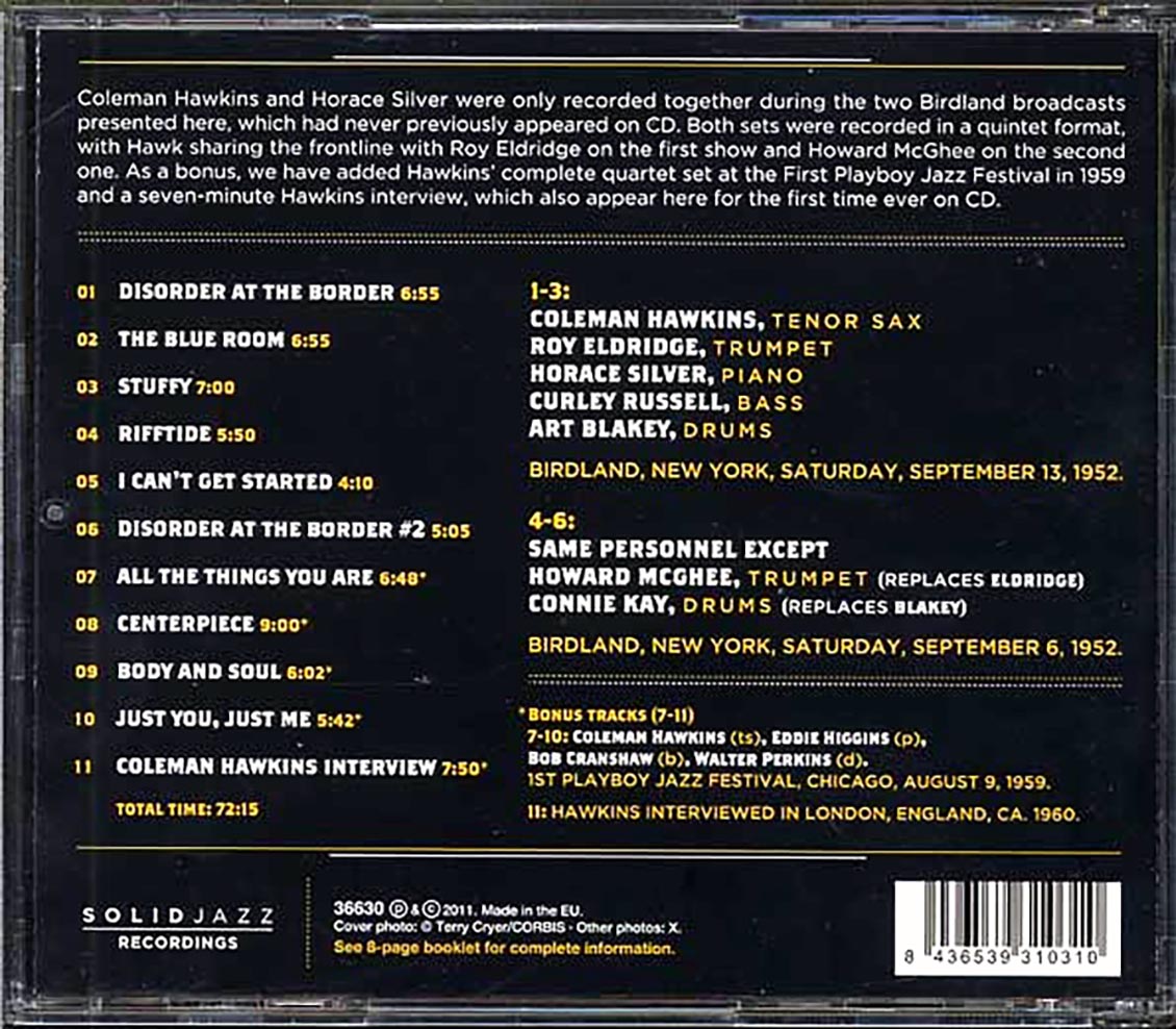 The Coleman Hawkins Quintet - Complete Bindland Broadcasts, New York, September 1952