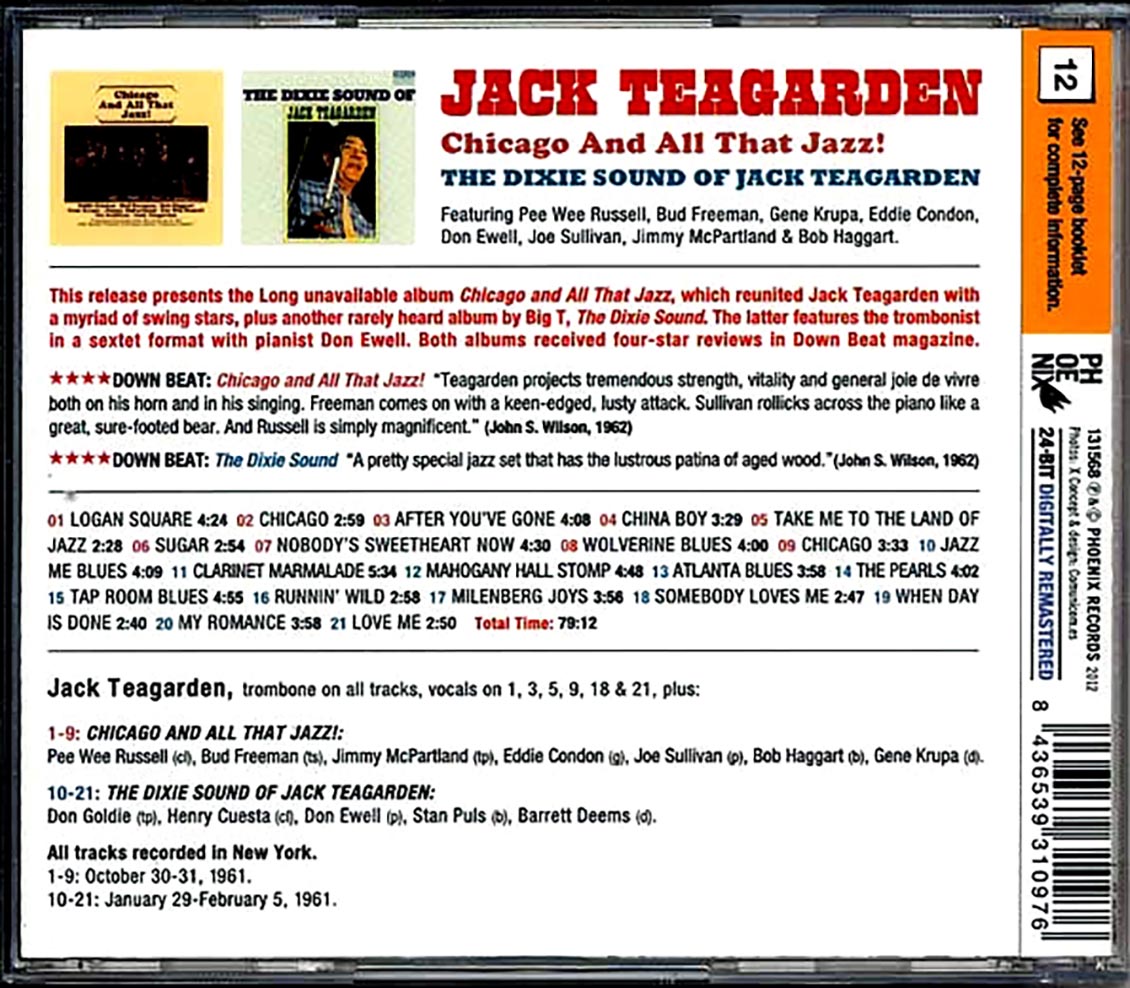 Jacl Teagarden - Chicago And All That Jazz! + The Dixie Sound Of Jack Teagarden