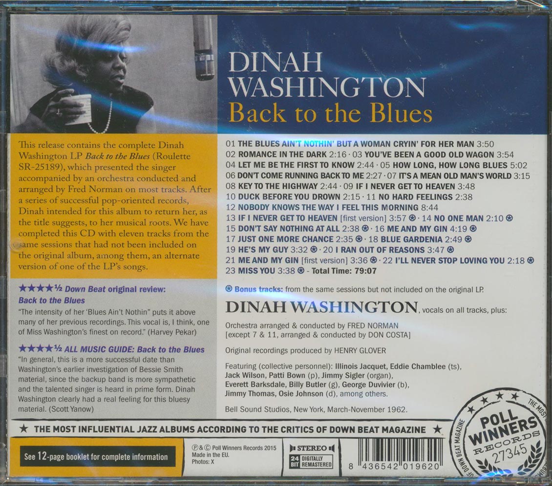 Dinah Washington - Back To The Blues