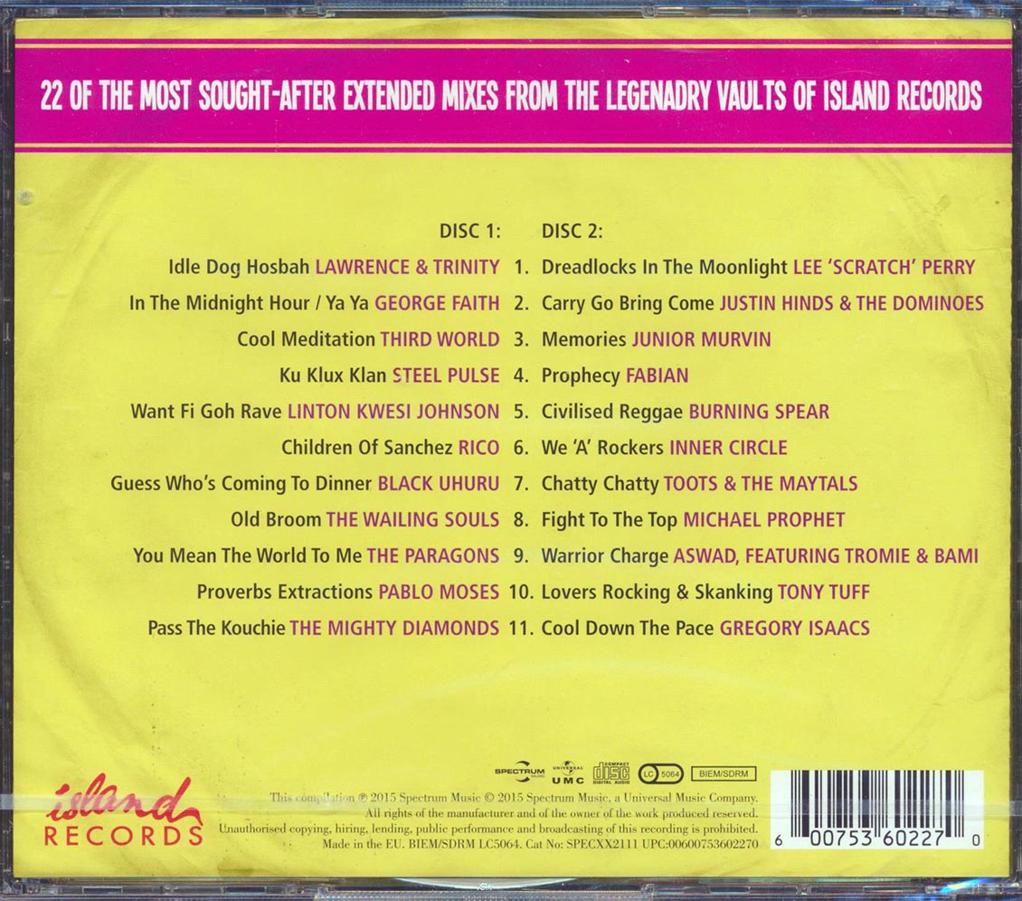 Wailing Souls, Rico, Pablo Moses, Black Uhuru, Etc. - Island Records Presents Reggae Discomixes: 22 Essential Extended Mixes (22 tracks) (2xCD)