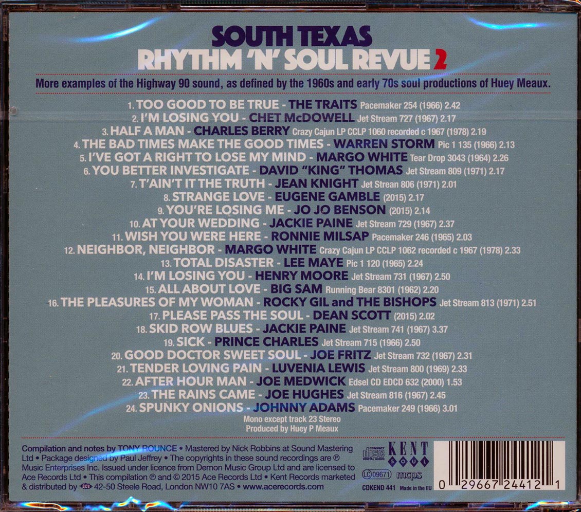 Ronnie Milsap, The Traits, Lee Maye, Etc. - South Texas Rhythm 'N' Soul Revue 2: From The Vaults Of Crazy Cajun Records (24 tracks)