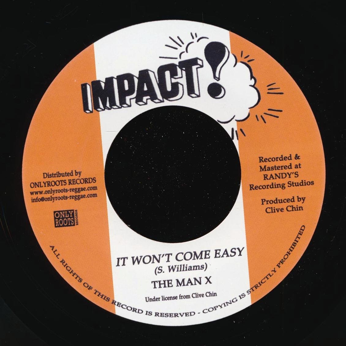 The Man X - It Won't Come Easy / Wailers Band - Easy Dub Part 2 (France press)