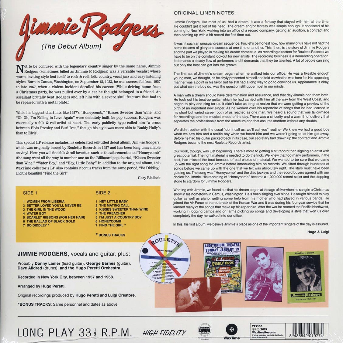 Jimmie Rodgers - Jimmie Rodgers (The Debut Album) (+2 bonus tracks) (ltd. ed.) (180g)