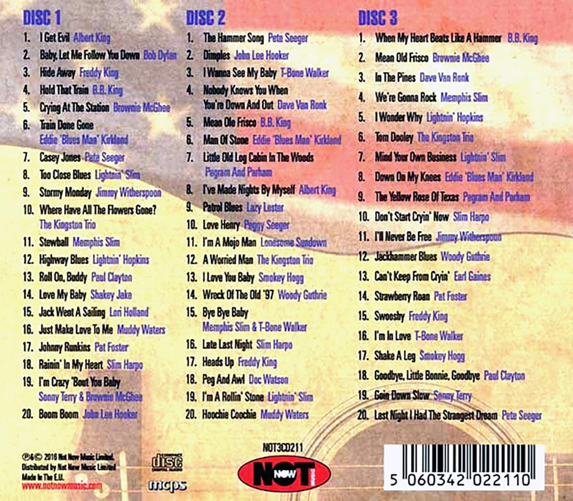 Various - The Best Of American Folk & Blues (60 tracks) (3xCD) (deluxe 3-fold digipak)