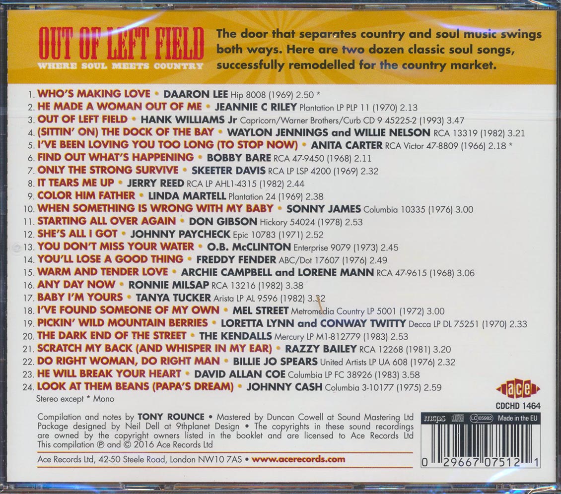 Various - Out Of Left Field: Where Soul Meets Country