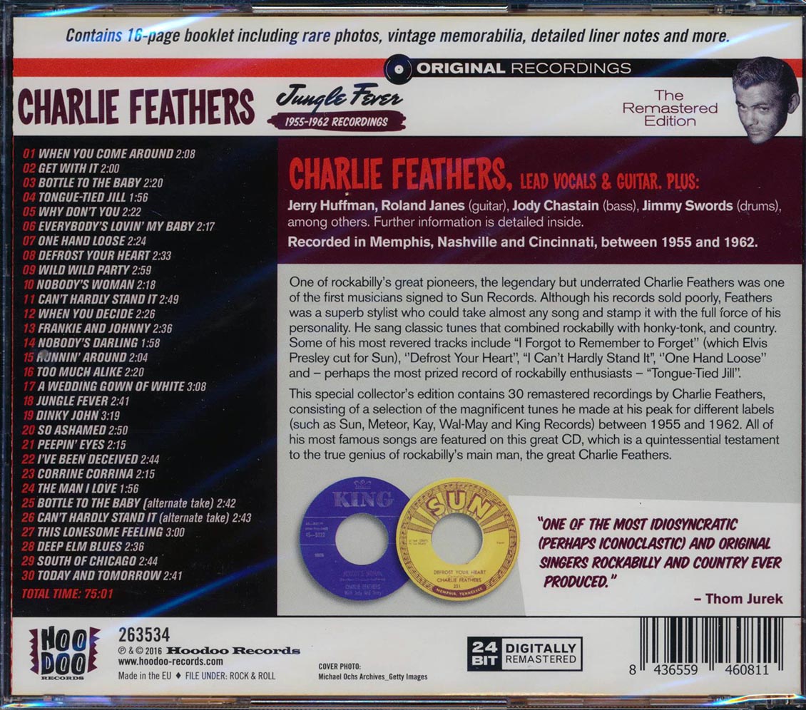 Charlie Feathers - Jungle Fever: 1955-1962 Recordings (30 tracks) (incl. large booklet) (remastered)