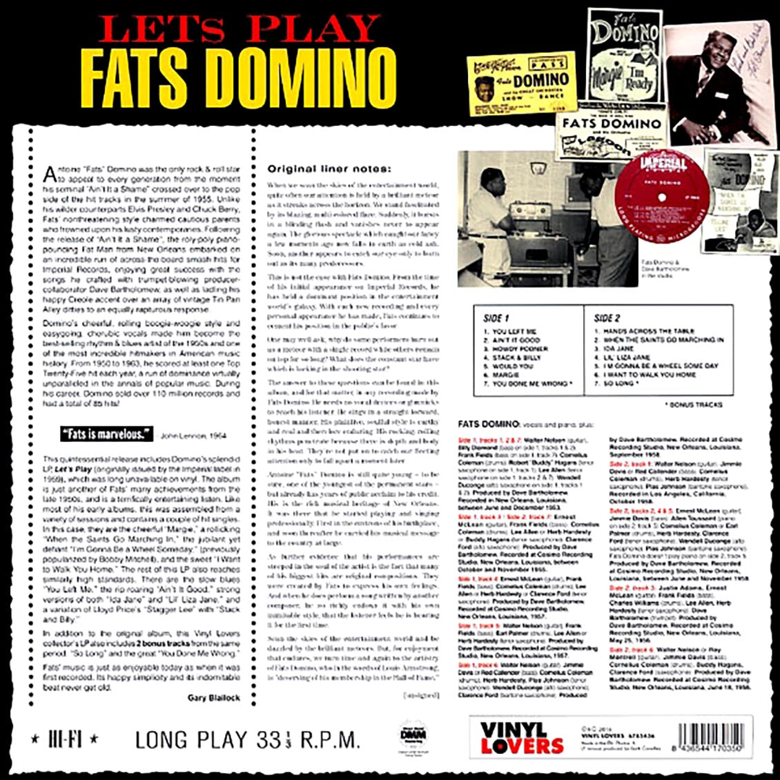 Fats Domino - Lets Play Fats Domino (ltd. ed.) (180g)