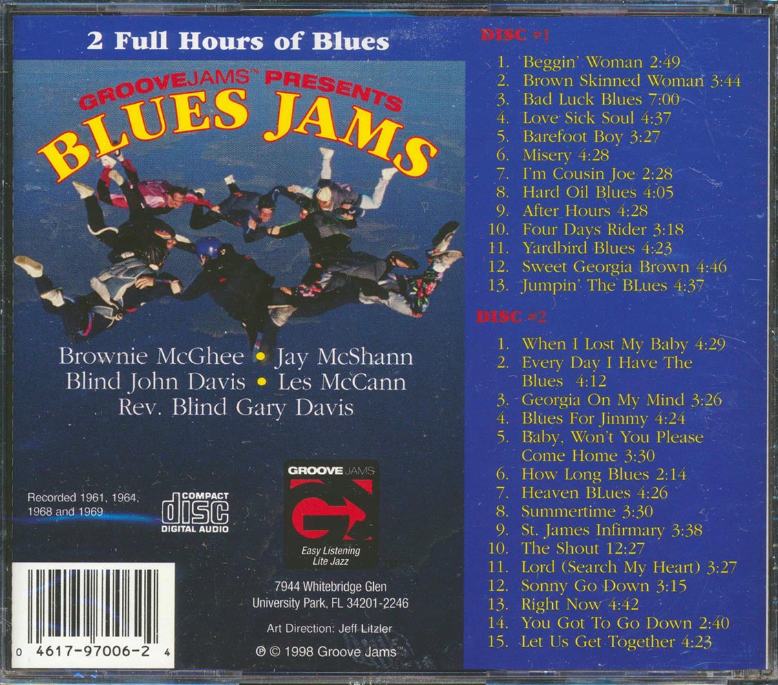 Brownie McGhee, Jay McShann, Blind John Davis, Les McCann, Rev Blind Gary Davis - Blues Jams (28 tracks) (2xCD)