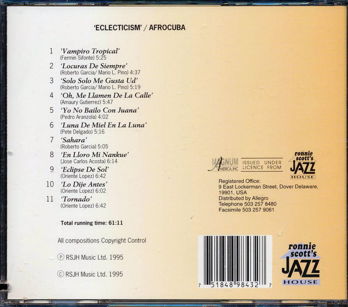 Afrocuba - Eclecticism