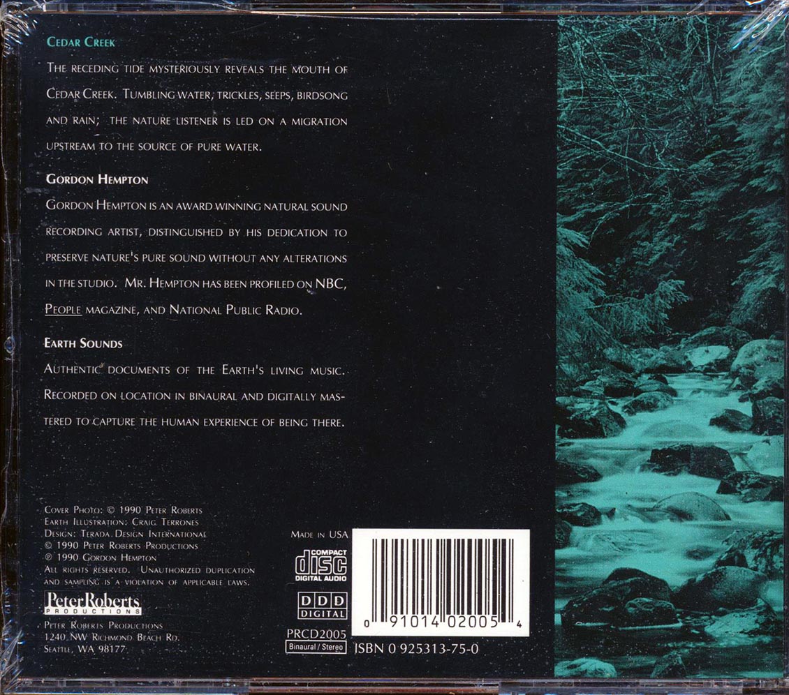 Gordon Hempton - Earth Sounds: Cedar Creek