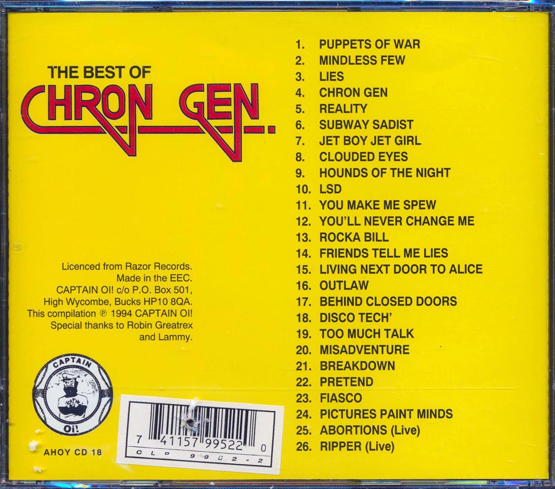 Chron Gen - The Best Of Chron Gen (26 tracks) (marked/ltd stock)
