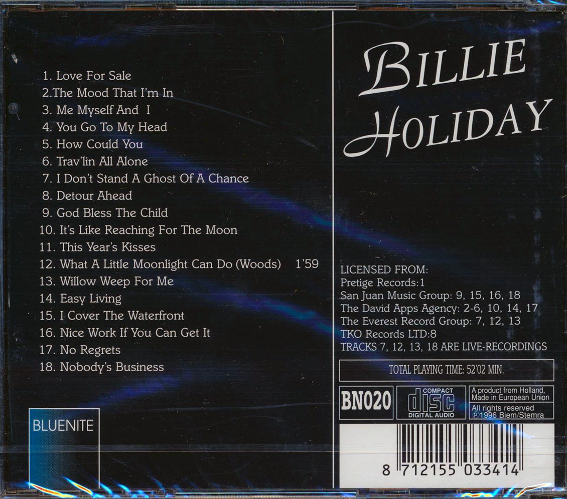 Billie Holiday - The Voice Of Jazz
