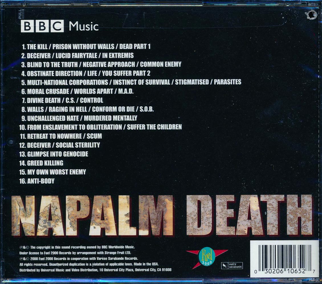 Napalm Death - The Complete Radio One Sessions (marked/ltd stock)
