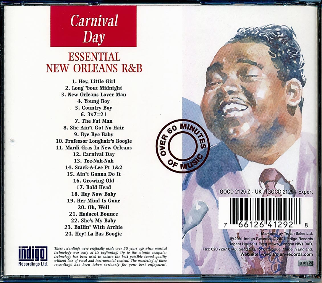 Dave Bartholomew, Fats Domino, Professor Longhair, Etc. - Carnival Day: The Essential Recordings Of New Orleans R&B