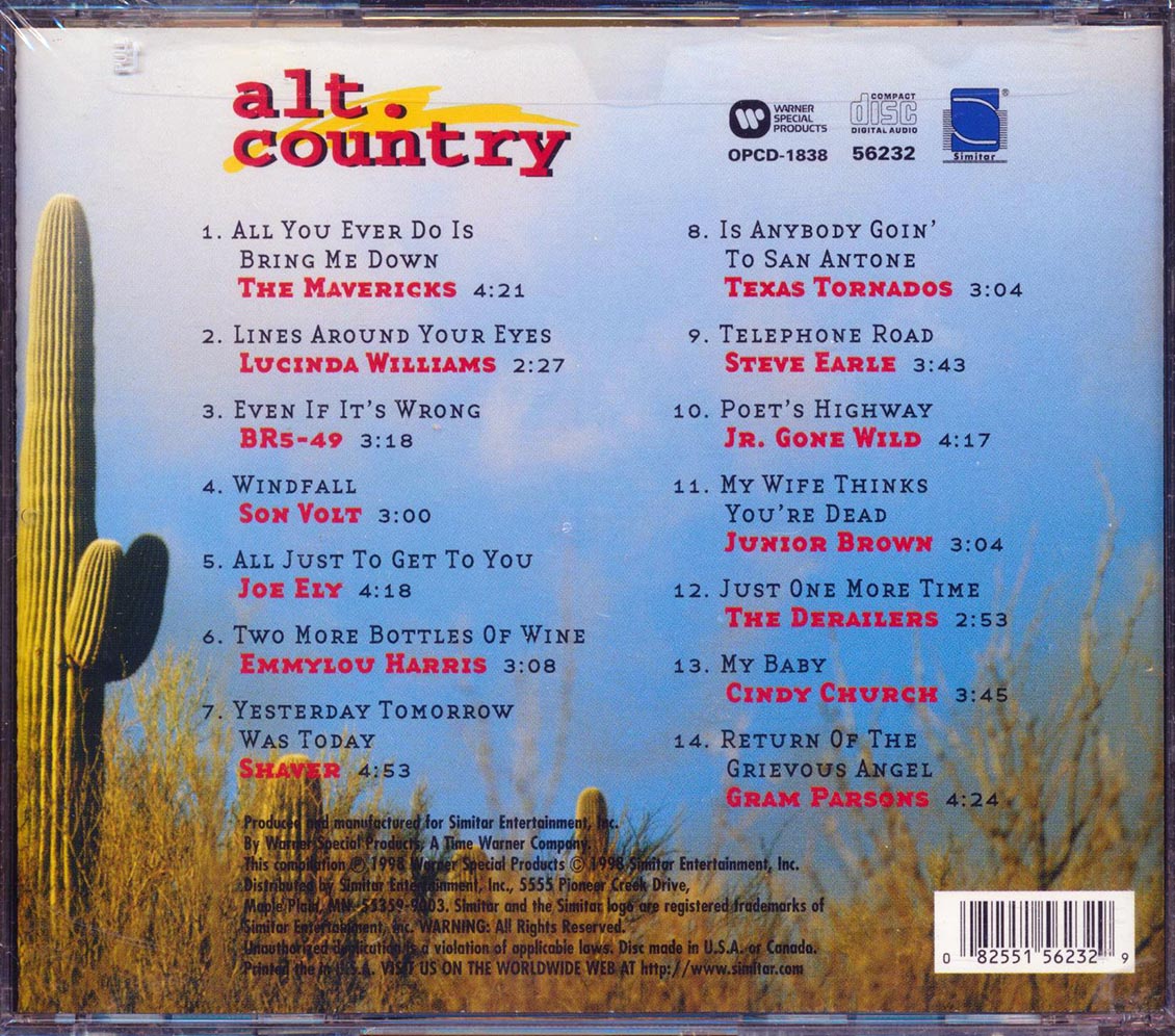 Lucinda Williams, Gram Parsons, Texas Tornados, Etc. - Alt. Country