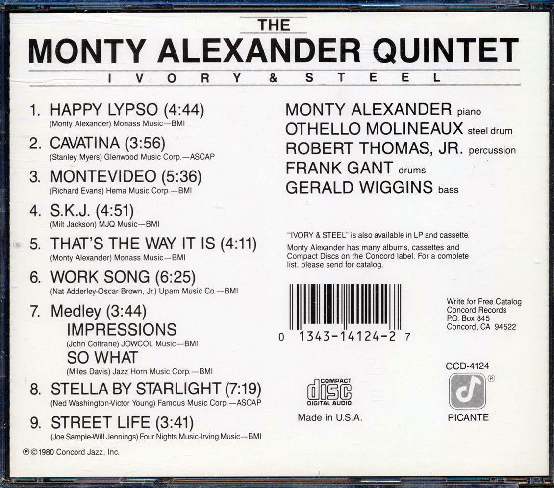 Monty Alexander Quintet - Ivory & Steel