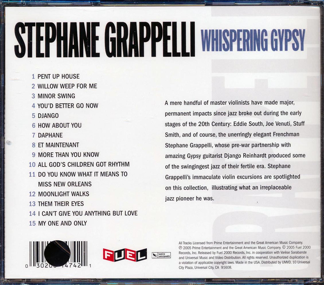 Stephane Grappelli - Whispering Gypsy (marked/ltd stock)
